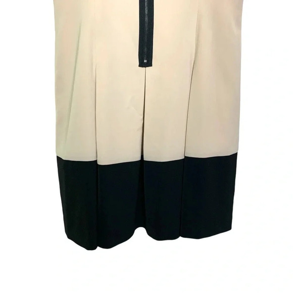 Kensie Cream and Black Pleated Mini Dress - Picture 6 of 9